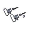 El set de Swivels SS BL de Uncle Mike's es seguro y fácil de usar, con bloqueo positivo y compatible con bases anteriores. Incluye 2 swivels, montajes y tornillos.