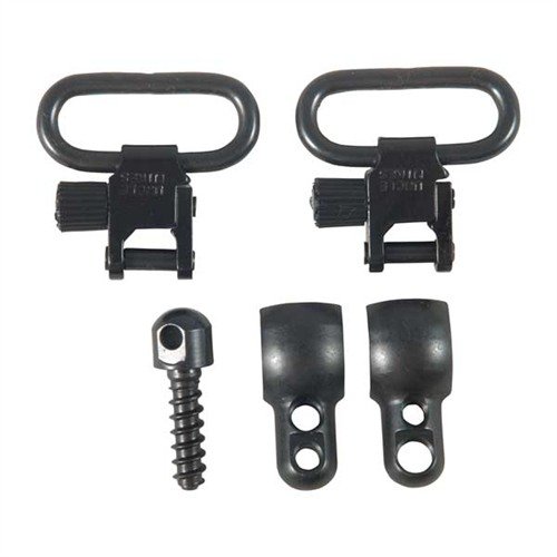 Los QUICK DETACH SWIVELS de Uncle Mike's son fáciles de usar, con un bloqueo positivo y se adaptan a cañones de .540" a .590", ideales para tus rifles y escopetas.