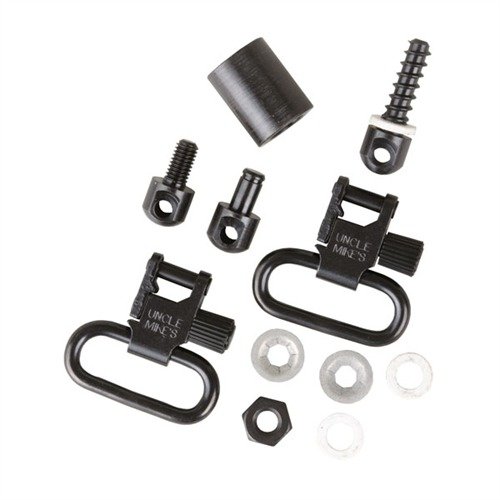 El sistema QUICK DETACH 115 MCS de UNCLE MIKES es ideal para la mayoría de las escopetas y autos, con fácil instalación y adaptador para el tapón del cargador.