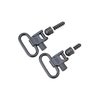 El juego de swivels 115 RGS de Uncle Mike's ofrece loops de 1" y 1-1/4", ideal para una variedad de rifles, asegurando una instalación fácil y segura.