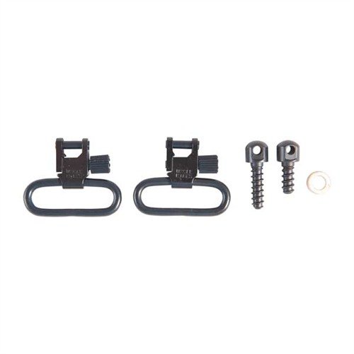El Set de Swivel 115 RGS de Uncle Mikes ofrece anclajes QD de 1" y 1-1/4", ideales para una amplia variedad de rifles y pistolas, asegurando un montaje seguro.