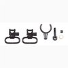 Los QUICK DETACH SWIVELS de UNCLE MIKES ofrecen un sistema de liberación rápida y bloqueo positivo, ideales para cañones de .800" a .850" y muchas escopetas.