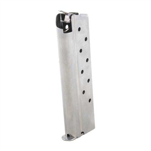 Consigue revistas robustas y de alta calidad para pistolas 1911, con alimentadores planos o redondos, y base removible para una limpieza fácil.