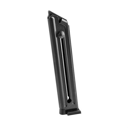El cargador RUGER MKII .22LR de 10RD, fabricado en acero carbono certificado, es duradero, sin costuras y con acabado resistente a la corrosión. ¡Ideal para tu arma!