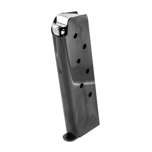 Los cargadores MEC-GAR para 1911 .45 ACP son de acero carbono, duraderos y fiables, ideales para tu arma. Disponibles en acabado azul o níquel.