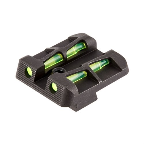 Las miras LITEWAVE de HIVIZ ofrecen un diseño innovador que maximiza la recogida de luz y la durabilidad, ideales para modelos Glock 9mm, .40 S&W y .357 Sig.