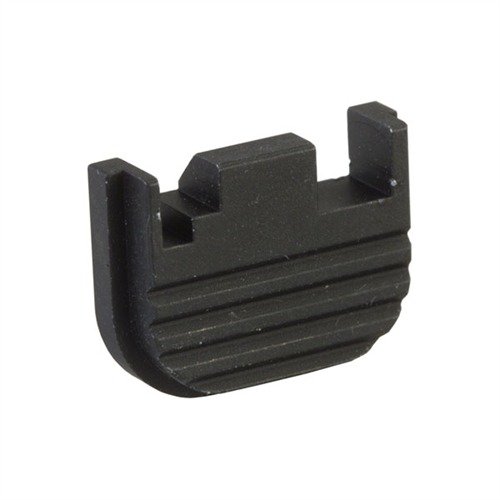 Personaliza tu Glock® con la COVER PLATE de aluminio anodizado negro o plata, más resistente que la pieza de plástico original y fácil de instalar.