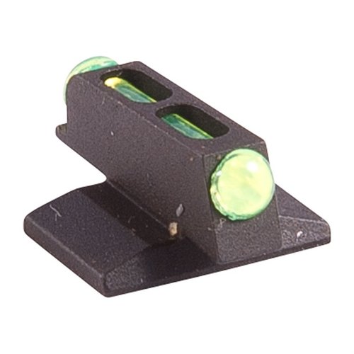 Mejora tu puntería con la mira frontal de fibra óptica verde de Novak, que maximiza la luz ambiental para un brillo destacado y rápido en cualquier situación.