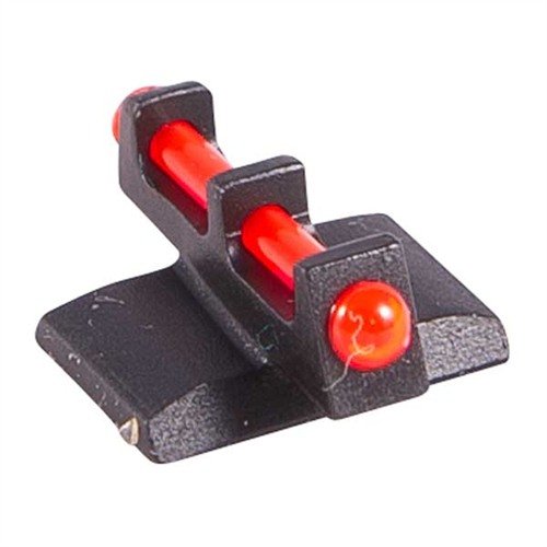 Los miras frontales de fibra óptica rojos de Novak maximizan la luz disponible para una rápida adquisición de objetivos, incluso en situaciones de poca luz.