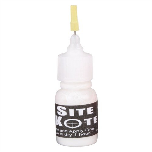 SITE KOTE permite cambiar colores de miras en 60 minutos, mejora la adquisición de objetivos y es fácil de aplicar con su botella de aplicador de aguja.