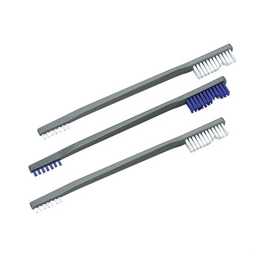 Con el kit de cepillos de limpieza OTIS, tendrás el cepillo adecuado para cualquier trabajo, desde la limpieza delicada hasta la eliminación de residuos más duros.