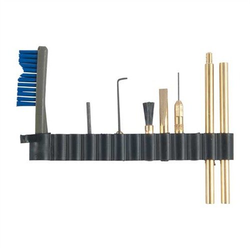 Mejora tu kit de limpieza con este set de 8 herramientas OTIS, ideal para limpiar M16 y AR-15, compatible con varillas estándar y fácil de usar.