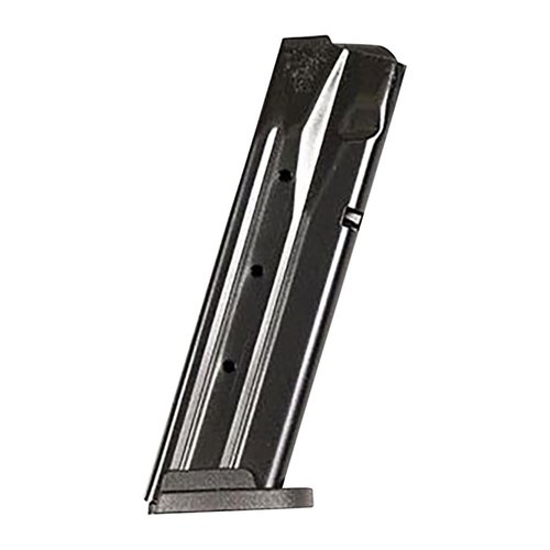 Este cargador de 17 disparos para la pistola Sig Sauer P320 9mm es duradero, hecho de acero tratado y con un acabado de óxido negro, ideal para tu arma.