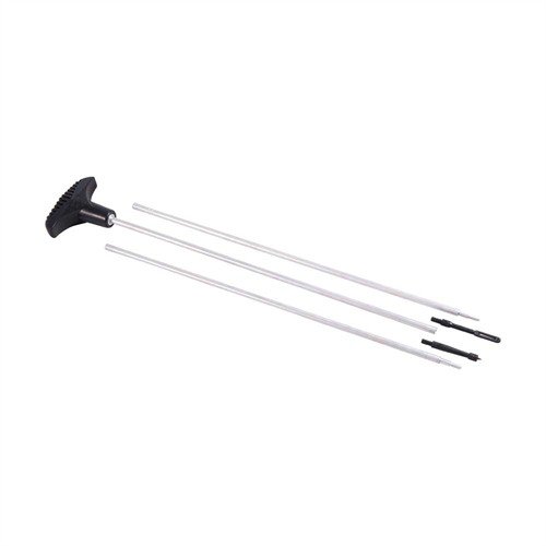Los varillas de limpieza HOPPES son de aluminio y acero, ideales para pistolas, rifles y escopetas, con roscas estándar y mangos giratorios para facilitar su uso.