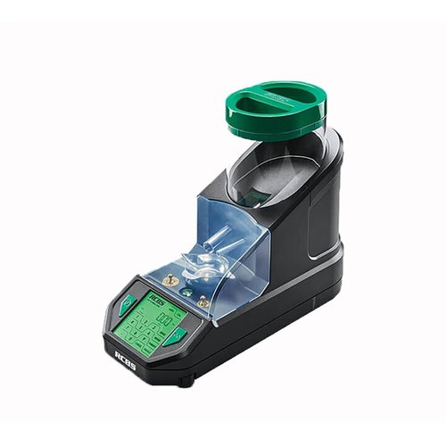 El dispensador de pólvora RCBS MatchMaster ofrece precisión de 0.04 granos, tiempos de dispensado rápidos y ajustes personalizables, ¡ideal para tus recargas!