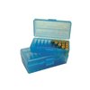 Las cajas de munición Flip Top de MTM Case-Gard son perfectas para el tirador, con superficie resistente, apilables y con garantía de 25 años. ¡Ideales para tus recargas!