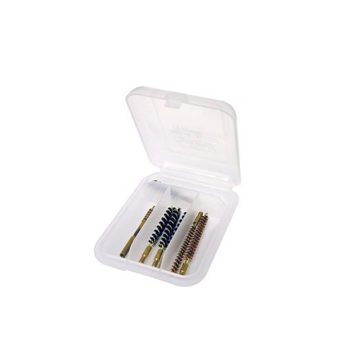 La caja JAG AND BRUSH BOX de MTM organiza tus jags, cepillos y adaptadores, manteniéndolos accesibles y ordenados. ¡Olvídate de buscar en un gran estuche!