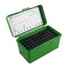 Las cajas de municiones MTM Case-Gard ofrecen protección superior para tus balas, con un diseño apilable, asas de transporte y protección de puntas.