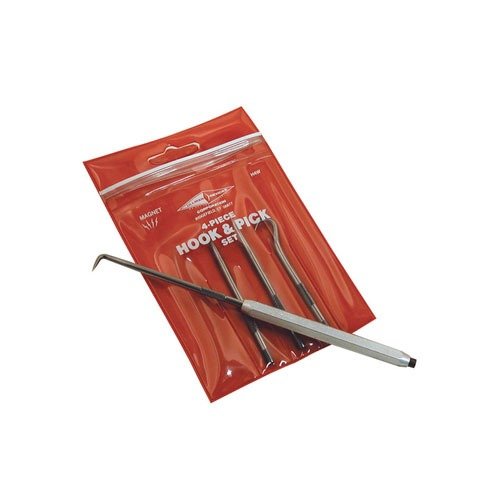 Este set de 5 piezas es ideal para trabajos como instalar resortes, reemplazar O-rings y recuperar piezas en espacios reducidos, todo en un práctico estuche.