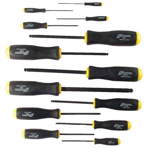 Los destornilladores BONDHUS Balldriver hacen que trabajar con tornillos hexagonales sea más rápido y fácil, con mangos ergonómicos y codificación por colores.