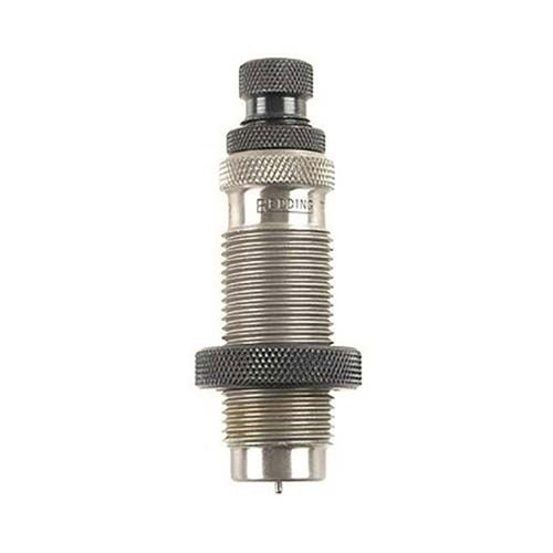 El Type S Bushing Neck Die te permite controlar con precisión el tamaño y la tensión del cuello de la funda, con bushings intercambiables y un vástago ajustable.