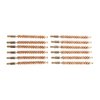 El paquete de 12 cepillos de bronce para rifle de 6.5MM es ideal para una limpieza eficaz del cañón, garantizando un rendimiento óptimo en cada disparo.