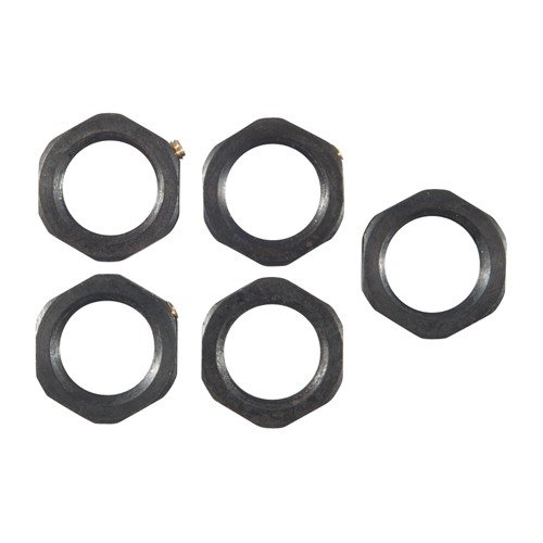 Los anillos de bloqueo RCBS son ideales para dies de 7⁄8"-14, fabricados en acero para mayor durabilidad y con diseño de perno cruzado para un ajuste seguro.