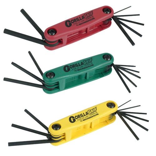 El set de llaves Bondhus Gorilla Grip® ofrece comodidad, diseño plegable y una variedad de tamaños en métricas, SAE y Torx, ideal para el mantenimiento de armas.