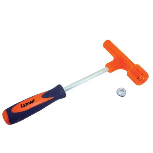 El Lyman Magnum Inertia Bullet Puller tiene un nuevo diseño de cabeza que funciona en casos pequeños y grandes Magnum, retirando proyectiles sin dañar la cápsula.