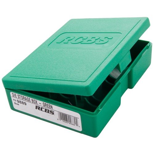 La caja de dies RCBS Green Die Box es perfecta para organizar y proteger tus dies, asegurando que siempre estén a mano y en óptimas condiciones.