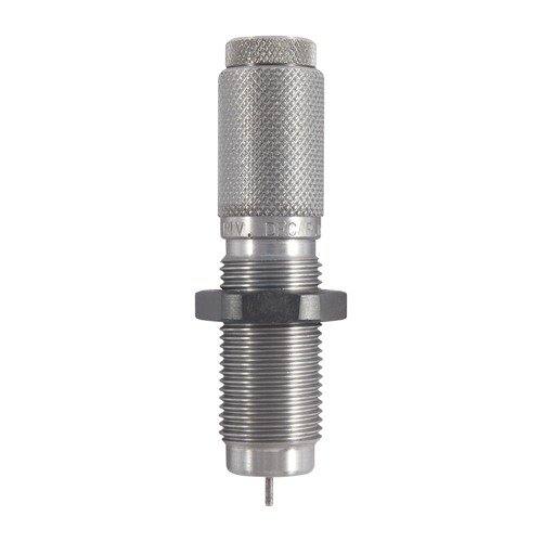 El Universal Decapping Die de LYMAN es perfecto para quitar cápsulas sin ajustar el cuello, ideal para cartuchos militares. Compatible con calibres del 22 al 45.
