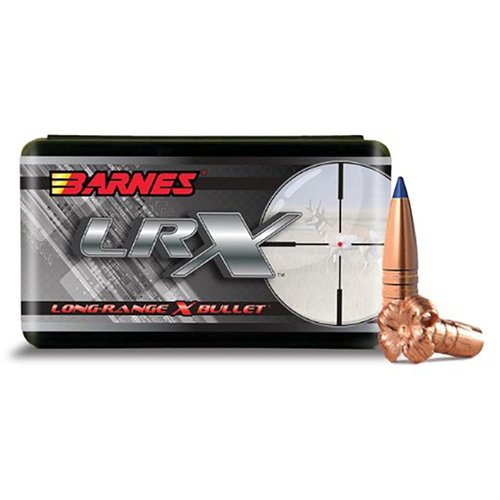 Caza a larga distancia más fácil con las balas LRX de Barnes, 100% cobre, punta de polímero para expansión instantánea y daño interno extenso.