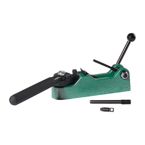 El RCBS Primer Pocket Swager es una herramienta robusta que elimina fácilmente los crimps de los cartuchos, con varillas de soporte para tamaños pequeños y grandes.