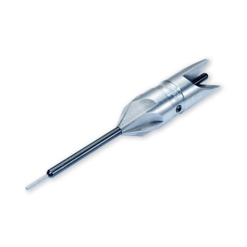 El PILOTED DEBURRING TOOL de REDDING elimina rebabas y biseles para facilitar la colocación de balas, ajustándose a diferentes longitudes de cartuchos.