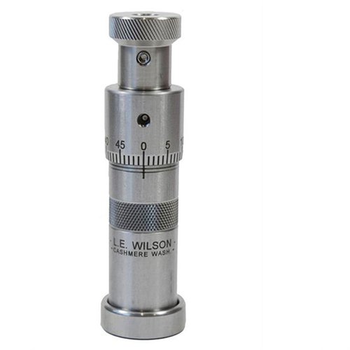 Los dies L.E. Wilson Micrometer Top garantizan una precisión increíble en la profundidad de asientos de balas, con ajustes fáciles y construcción en acero inoxidable.