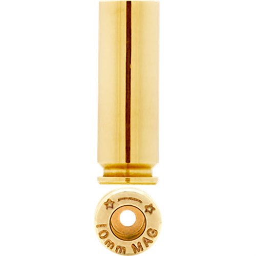 La munición Starline 10MM Magnum Brass es robusta y alargada, ideal para tus necesidades de tiro, pero no la uses en pistolas 10MM estándar.