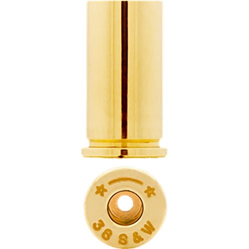 Consigue la mejor calidad en cartuchos con el 38 S&W BRASS de Starline, ideal para .38 Colt New Police y .38 Super Police, ¡no lo uses en 38 SPECIAL!