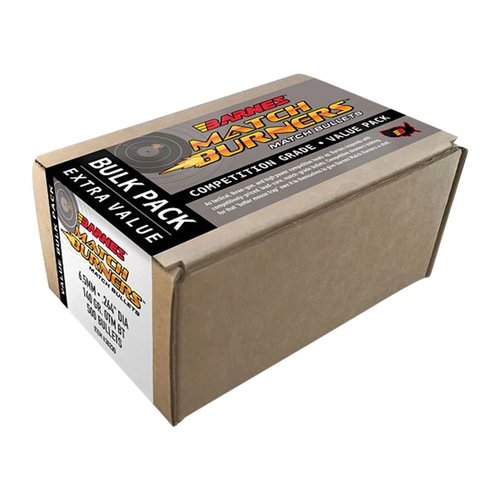 Las balas Barnes Match Burner de 6.5mm ofrecen precisión y asequibilidad, ideales para competiciones y plinking diario, ¡perfectas para el tirador exigente!