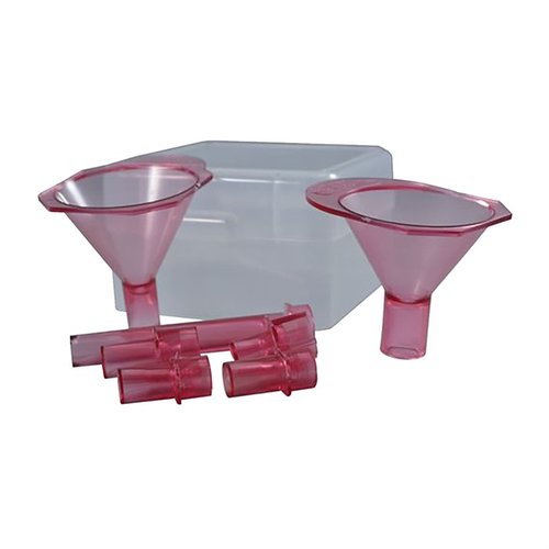 El FUNNEL KIT de MEC RELOADING te permite verter pólvora de manera precisa en tus cartuchos, incluye dos embudos y cinco tubos de diferentes tamaños.