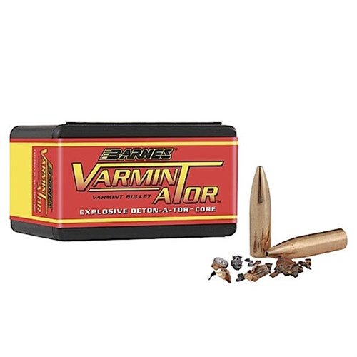 Los VARMIN-A-TOR 22 CALIBER (0.224”) ofrecen un diseño de punta hueca que fragmenta al impacto, eliminando eficazmente cualquier depredador o varmint.