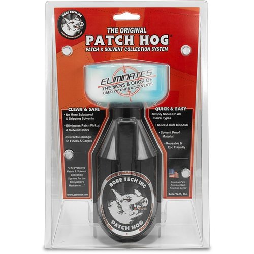 Con el PATCH HOG de BORE TECH, limpia tus armas sin ensuciarte las manos ni oler a productos químicos; fácil de usar y adiós a los parches sucios.