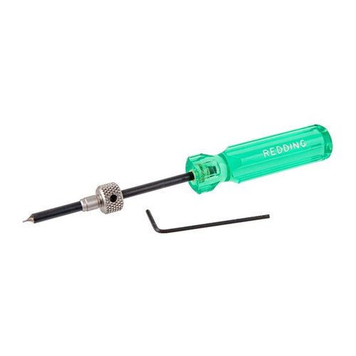 El SMALL FLASH HOLE DEBURRING TOOL de REDDING elimina rebabas en agujeros de percusión de .17 y .20 cal., mejorando la ignición y el rendimiento.