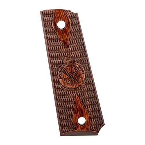 Mejora tu 1911 con las empuñaduras Cocobolo Checkered Cross Cannon, que ofrecen un diseño elegante y un acabado en Beveled Mag Well para un ajuste perfecto.