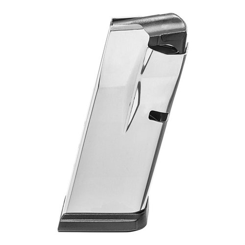 Consigue los cargadores HELLCAT de 10 tiros en acero inoxidable para tu Springfield Armory Hellcat, uno estándar y otro con extensión para el dedo.