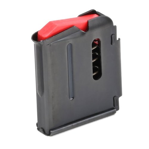 El cargador Savage 93/90 para .22 WMR y .17 HMR tiene capacidad para 5 balas, está hecho de acero blued y es un reemplazo estándar de fábrica.