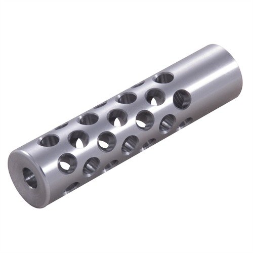 El freno de boca #2 de 22 calibres reduce el retroceso y la elevación del cañón, con 42 puertos para un control máximo. Requiere trabajo de armero.