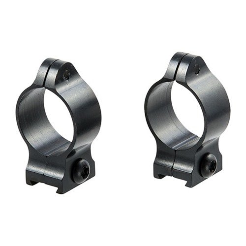 Los anillos de mira Talley de 1" en azul satinado ofrecen un montaje seguro con tornillos Torx® de perfil bajo, ideales para aplicaciones permanentes.
