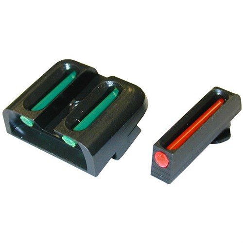 Los miras FIBER OPTIC BRITE-SITE para Glock ofrecen alta visibilidad, durabilidad superior y fácil instalación, perfectas para cualquier condición de luz.