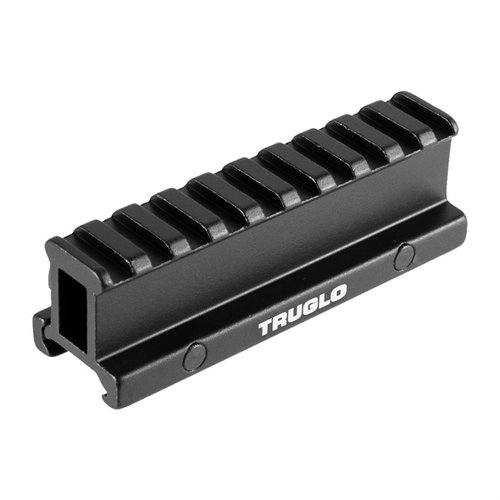 El montura elevadora Picatinny de 1" de TruGlo eleva tu óptica 1" para una mejor postura al disparar, ideal para rifles AR-15 Flattop y fácil de instalar.