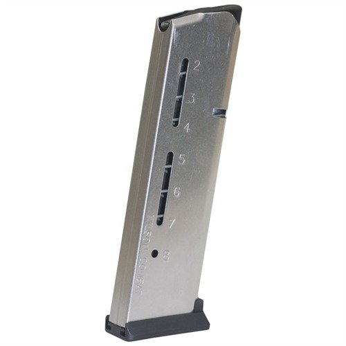 La revista ELITE TACTCAL 1911 de Wilson Combat ofrece alta capacidad, alimentación suave y resistencia extrema, ideal para combate y autodefensa.